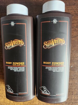 2 SUAVECITO BODY POWDER WITH ALOE VERA NET 6 OZ EACH  ORIGINAL MADE USA