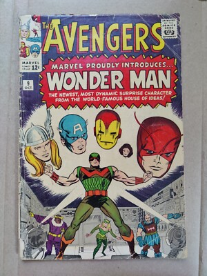 1964 Avengers #9 LOW GRADE 1st Wonder Man COVER DETACHED 