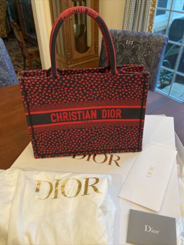 Auth Christian Dior Book Tote Bag Navy Red Tote Bag I Love Auth Christian Dior Book Tote Bag Navy Red Tote Bag I Love
