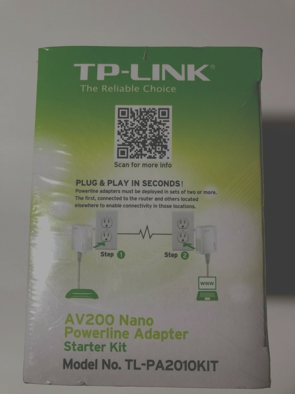 TP-Link AV200 Nano Powerline Adapter TL-PA2010KIT Starter Kit Sealed