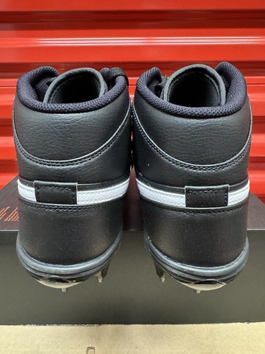 JORDAN NIKE AIR JORDAN 1 MID TD BLACK WHITE FOOTBALL CLEATS FJ6805-001 MEN’S SIZE 12