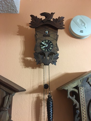 Antique Clock Parts- Novelty Pendulum Cuckoo Clock -Wood Bob (Clock Not Include)