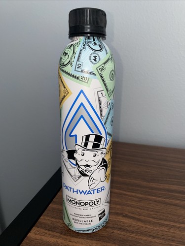PathWater Monopoly 25oz Refillable Aluminum Water Bottle Limited Edition x2
