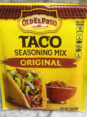 ShipN24Hours. New-Old El Paso Taco Seasoning Mix. Original Set Of 2 Pc. 1oz(28g)