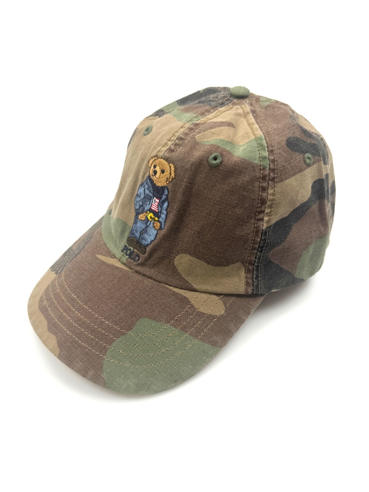 NWT POLO RALPH LAUREN CAMO DENIM BEAR HAT | eBay