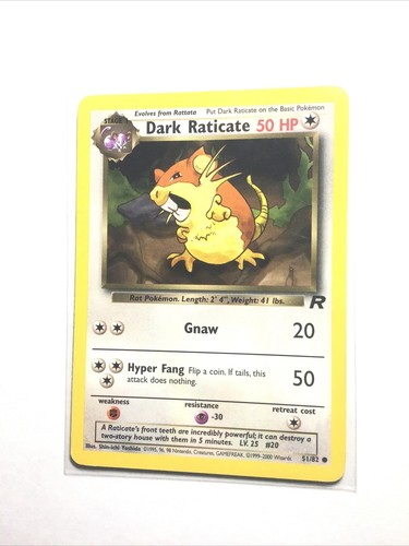 DARK RATICATE - 51/82 - Team Rocket - Pokemon Card - PL