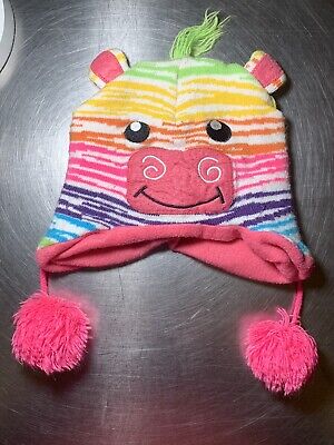 Toddler Multi-Color Animal Beanie Hat Cap With Hanging Tassels