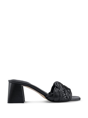 

MARC FISHER Женские Черные Кожаные Босоножки на Каблуке Cerita Kitten Heel Slip On, Черный, MLCERITA