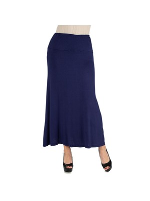 

24SEVEN Женская темно-синяя эластичная юбка-русалка на работу без застежек, Navy