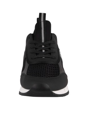 EA7 EA7 HERREN GEWEBTE TRAINER, SCHWARZ