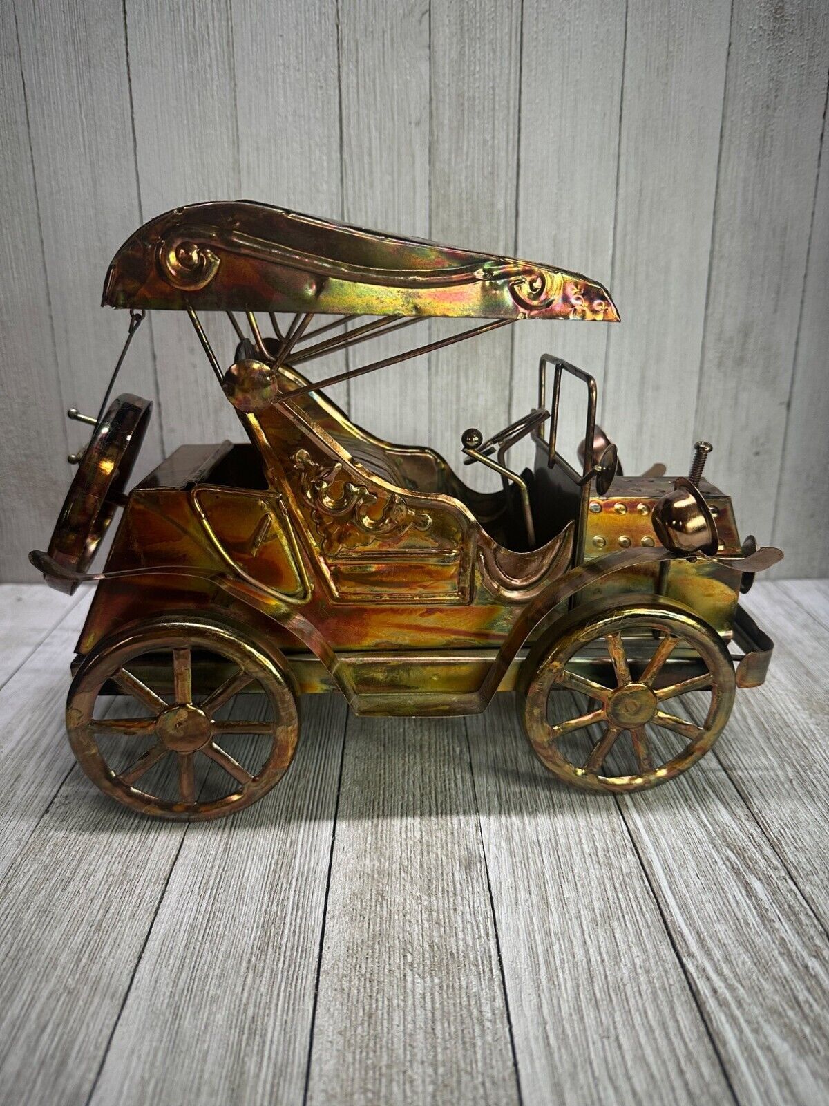 Vtg Tin Copper Music Box Vtg Tin Copper Music Box