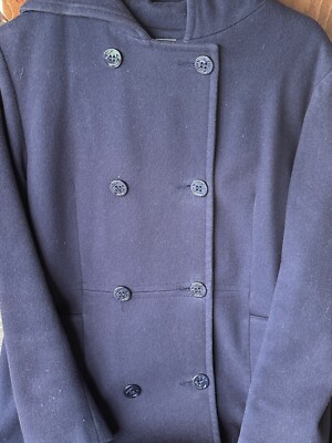 jason kole wool charcoal grey fur collar coat jacket size medium 385554692542