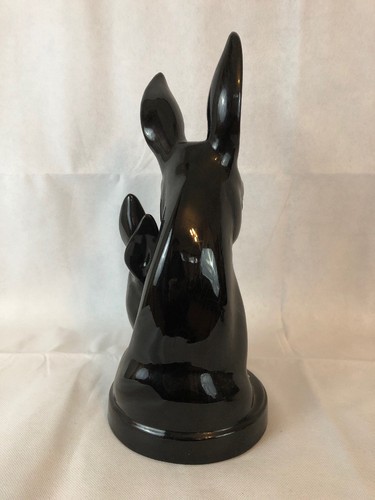 Haeger Doe N Fawn Ebony W/Sticker 16”.  Mint        1Lr