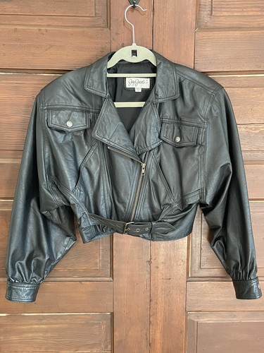 VTG 1980's JAY JACOBS BIKER CROPPED LEATHER JACKET WOMEN'S SMALL 100% Leather | eBay VTG 1980's JAY JACOBS BIKER CROPPED LEATHER JACKET WOMEN'S SMALL 100% Leather | eBay