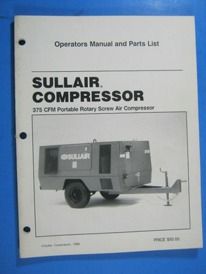 Portable sullair 185 parts manual parts
