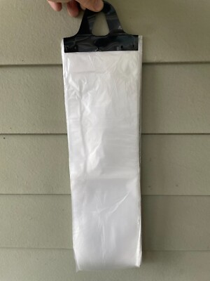 100 5''×16  Clear Plastic Newspaper Bags. Great for dog waste or dirty diapers.