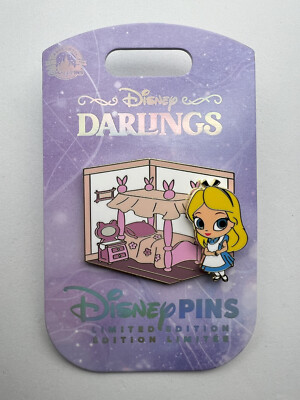 WDW Alice in Wonderland - Disney Darlings - 2-Pin Set NEW ON CARD LE 2500