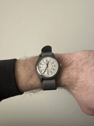 Timex Men's Watch MK1 Quartz Black Aluminum Case Grey Dial Timex Men's Watch MK1 Quartz Black Aluminum Case Grey Dial