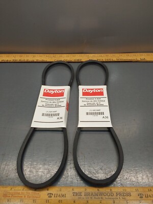 2/PACK of NOS Dayton 6A144P A36 Premium V-Belt 38'' Outside Length 1/2'' Top Width