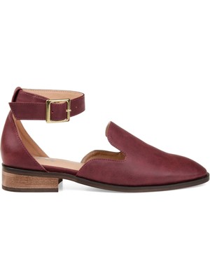 

JOURNEE COLLECTION Женские бордовые туфли на плоской подошве Dorsay Loreta с пряжкой на блочном каблуке, размер 11 м, Burgundy, LORETA-FLAT