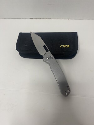 CJRB Pyrite Folding Knife 3.13'' AR-RPM9 Steel Wharncliffe Blade Stainless Handle