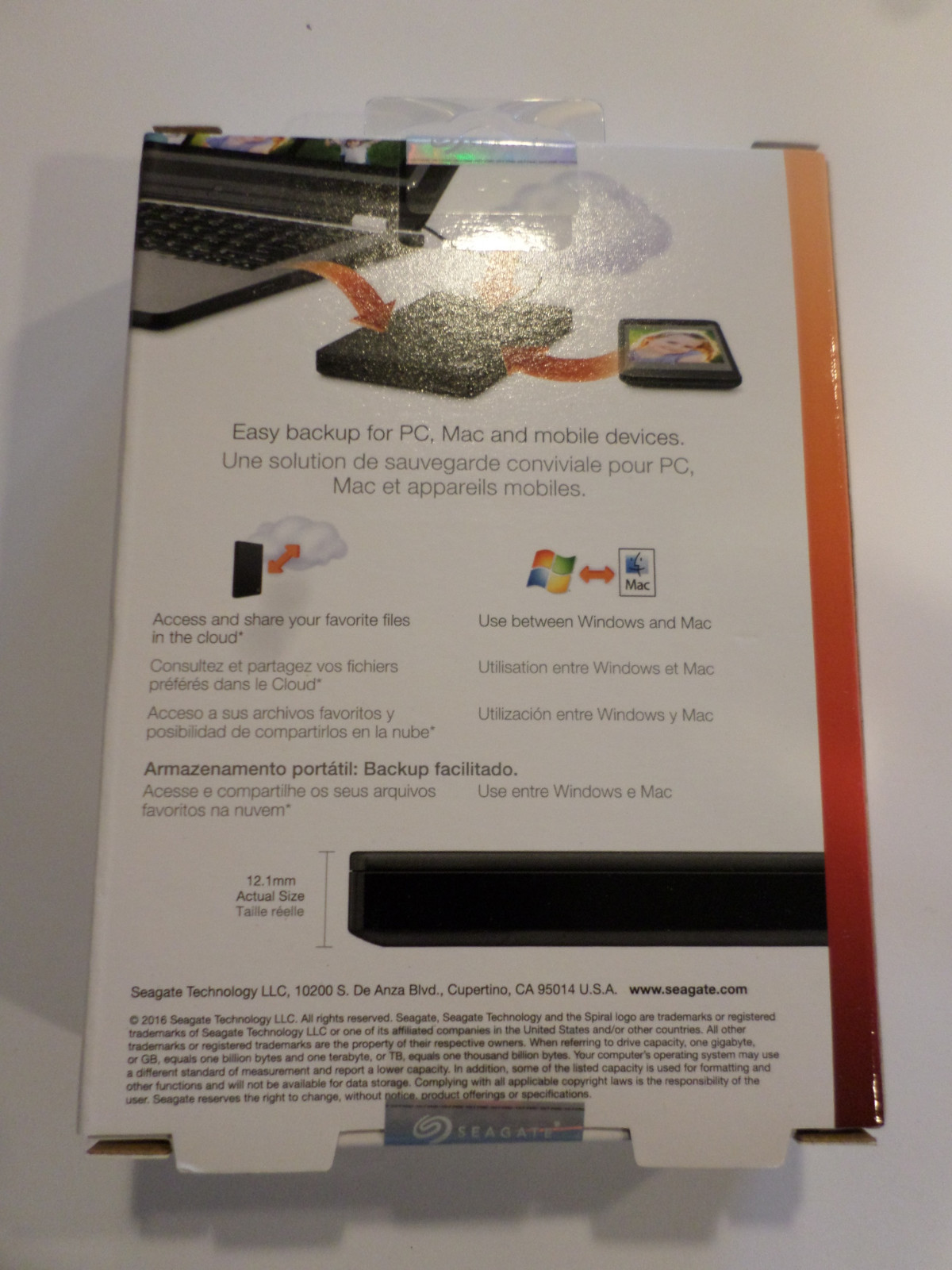 1tb Seagate Backup Plus Ultra Slim External USB 3.0/2.0 Portable Hard Drive