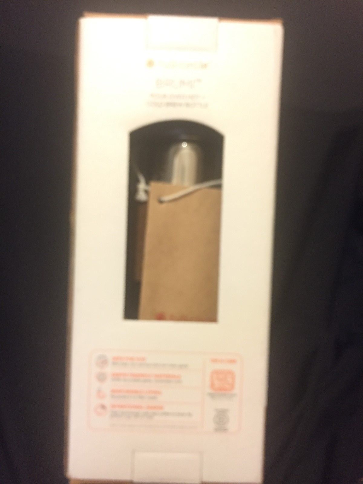 FULL CIRCLE Brumi Pour Over Hot + Cold Brew Glass Bottle BPA-free Black Top