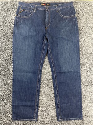 Ariat FR Flame Resistant M3 Men s Jeans Straight Leg Loose Fit 40x32 Blue