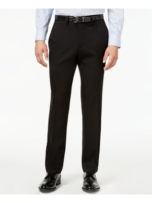 

REACTION KENNETH COLE Мужские черные эластичные брюки узкого кроя, Черный, KD50193