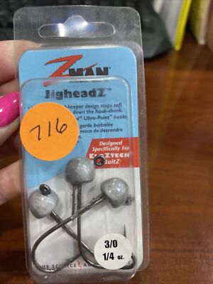 Zman Jigheadz 1/4 oz  3/0 Hook/UNPAINTED 3CT SHROOMZ