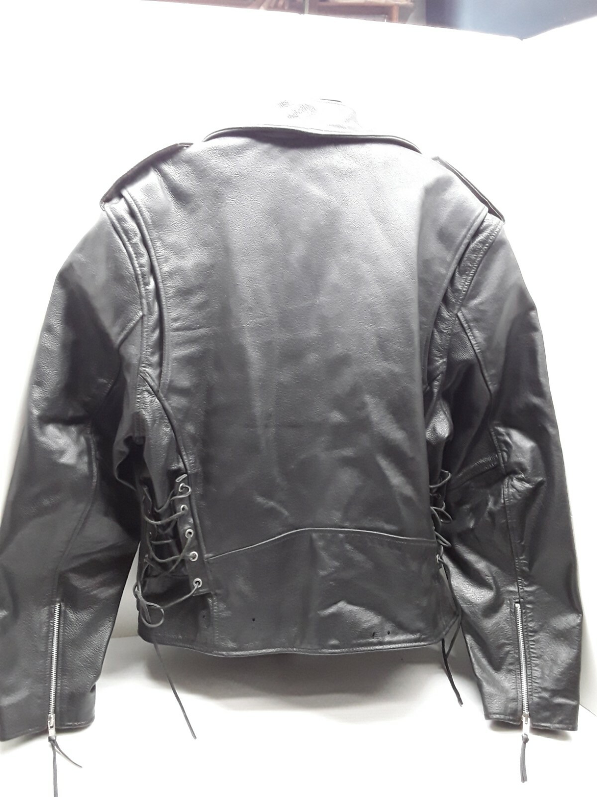 FMC Motorcycle Black Leather Jacket Men 