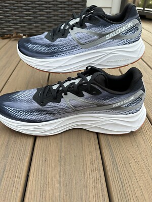 Salomon Aero Glide  472108  Mens Black/Grey Running Sneaker Outdoor Size 14