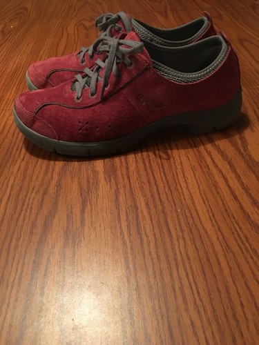 DANSKO Women’s Maroon/Gray “Slip Resistant” Suede Shoes Size 40