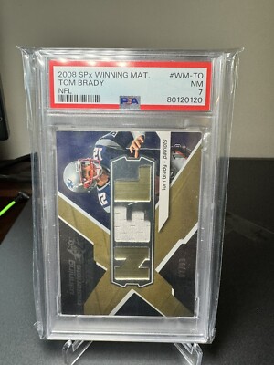 2008 SPx Winning Materials Tom Brady Patch PSA 7 Patriots #WM-TO /99