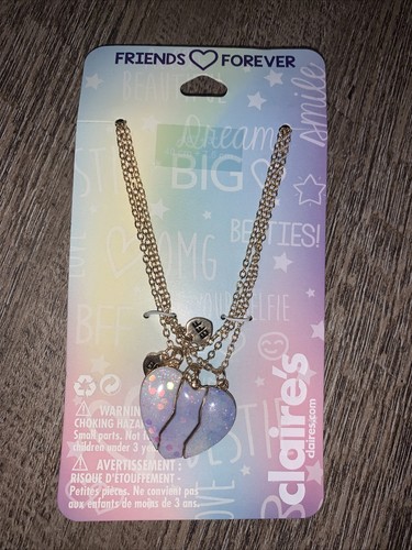 Claire's BFF Goldtone Lavender Trio 3 Pc Necklace Best