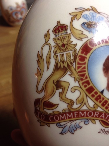 RARE VTG HOLKHAM ENGLAND OWL STYLE MUGS PRINCE CHARLES LADY DIANA MARRIAGE 1981