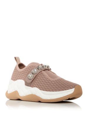 Женские фиолетовые кроссовки KURT GEIGER London Toe на танкетке без шнуровки, спортивные кроссовки 38