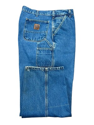 Carhartt B137 Jeans 45 x 30 Dungarees Carpenter Utility Loose Fit Workwear Flaw