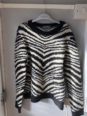 oasis ladies soft black zebra print 