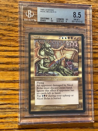 Nicol Bolas Legends MTG BGS Grade 8/8.5/8.5/9 NM/M+ (RG