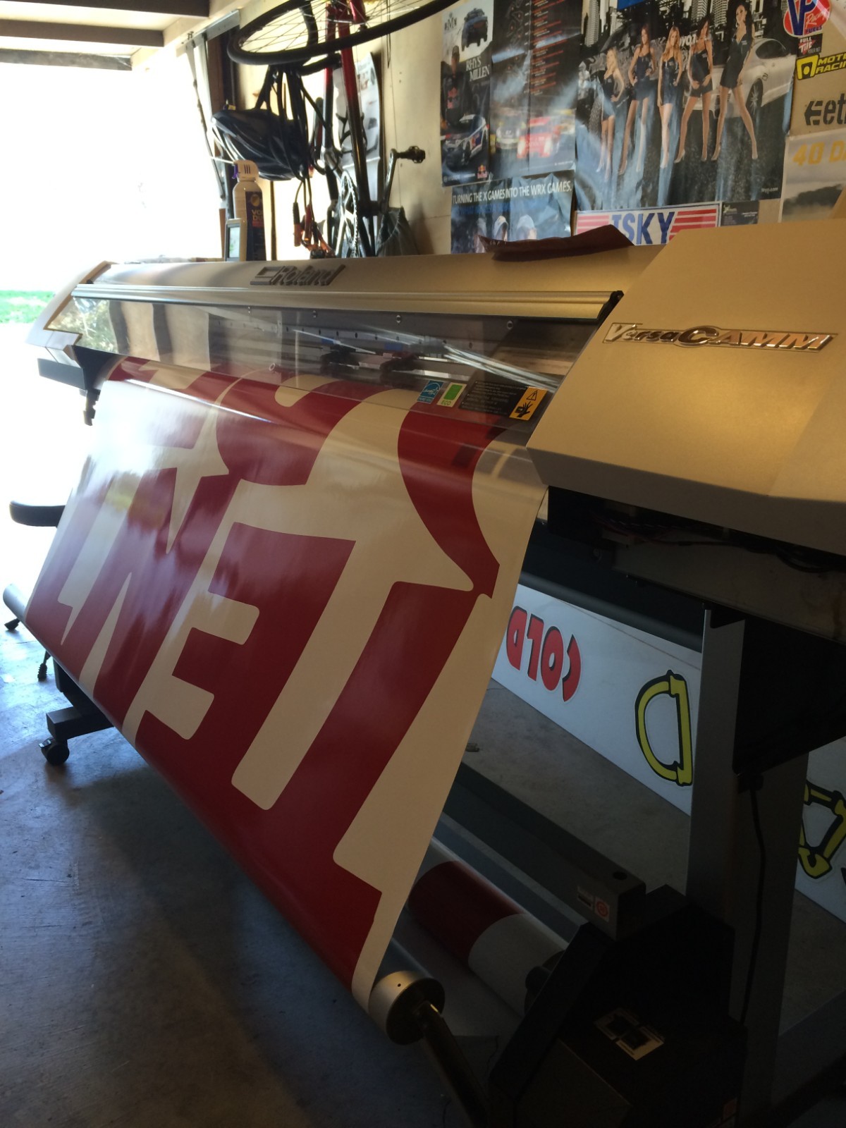 Roland Versacamm VP-540i with take-up unit/TwoLaminators/Computer/print material