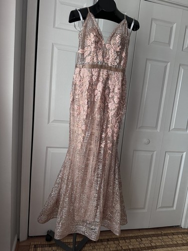 Jovani Dusty Rose Mother of the Bride/Groom Dress Size 10 Alterations Excellent
