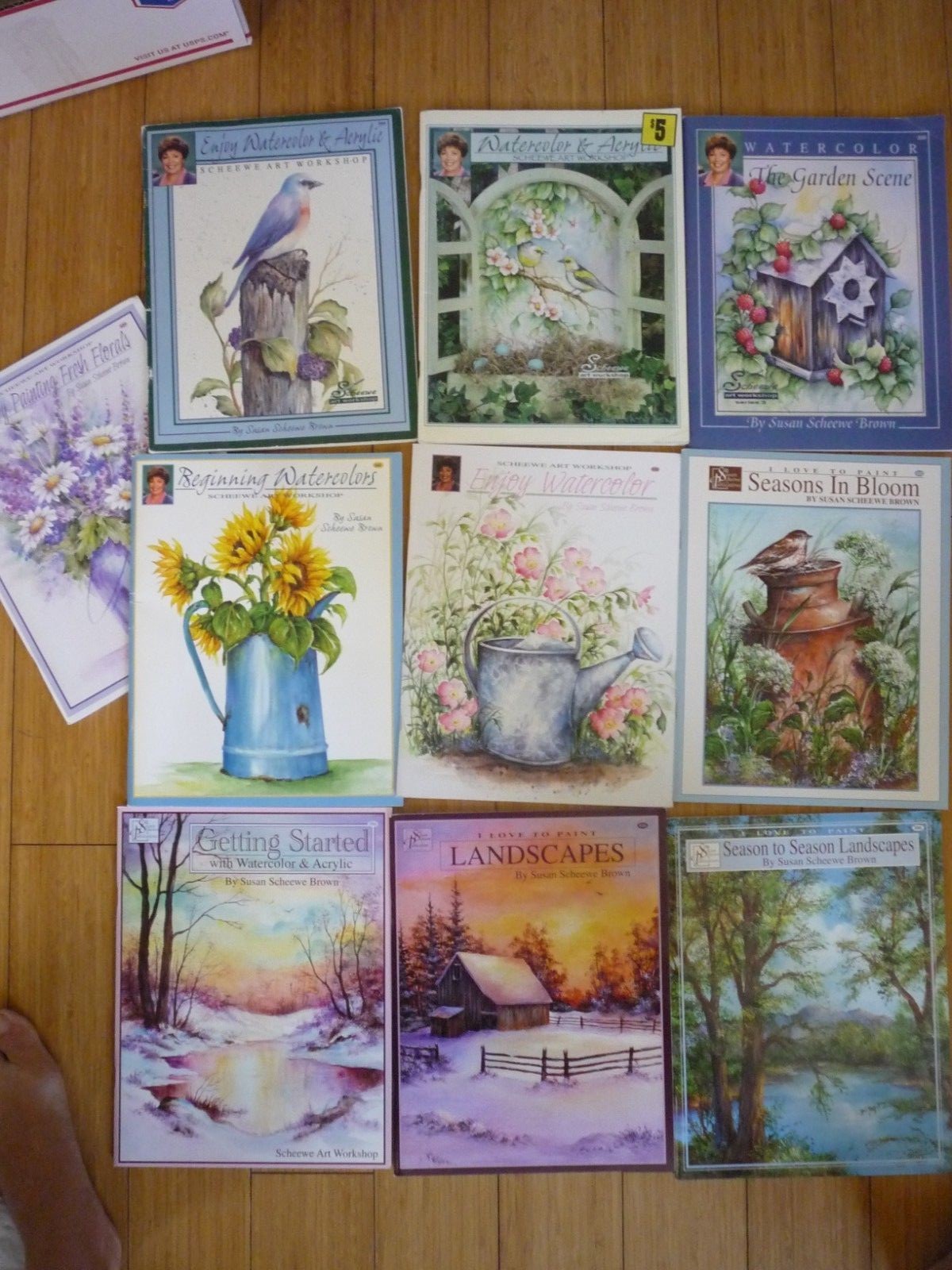 Susan Scheewe 7 Different DVDs Series & 10 BOOKS Painting Watercolor & Acrylic