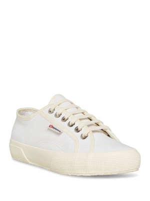 Женские спортивные кроссовки SUPERGA White Logo 2750 Emrata с круглым носком на платформе 9.5