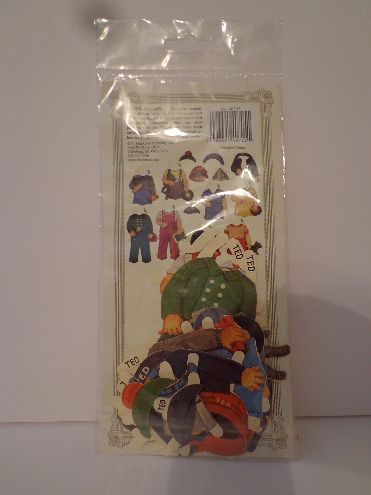 1986 B. Shackman Paper Boy Doll TED Queen Holden Reproduction Clothes & Hats