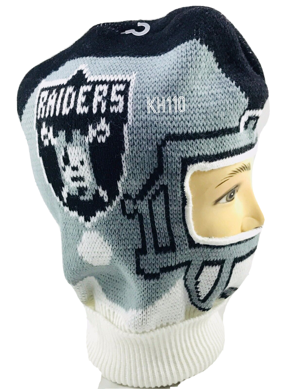  Oakland Raiders Knit Helmet Style Ski Mask/Face Mask 