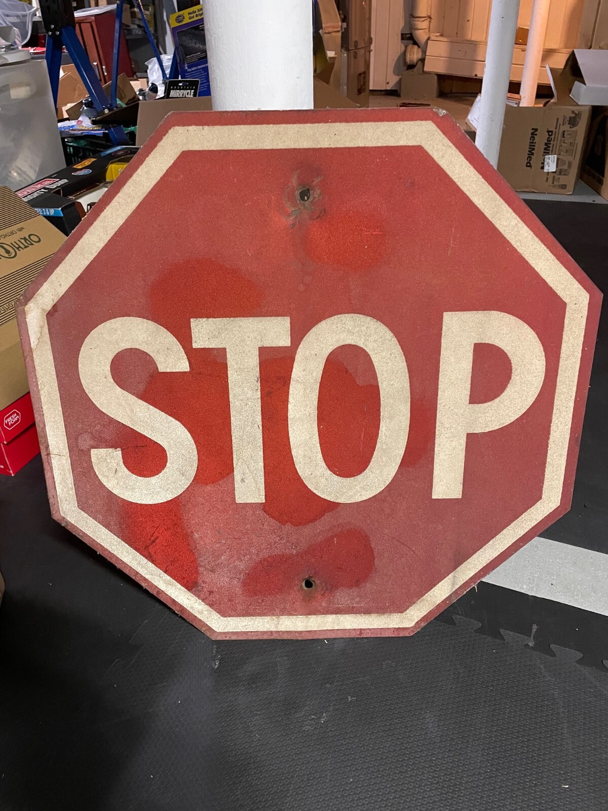 Vintage　Road Sign  特大看板　50s Vintage Road Sign 特大看板 50s Vintage 24” Yellow Porcelain