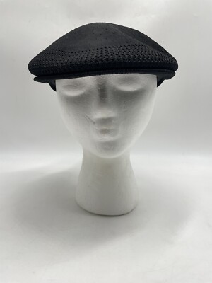 Kangol Black Hat Small Tropic 504 Ventair 0290BC Cap Newsboy
