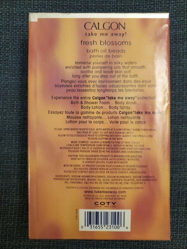 Vintage Calgon Fresh Blossoms Bath Oil Beads Take Me Away! 15 oz  NEW
