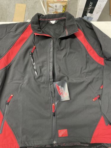 RED WING~ Men's Black & Red Full Zip Soft Shell Jacket, Size RED WING~ Men's Black & Red Full Zip Soft Shell Jacket, Size